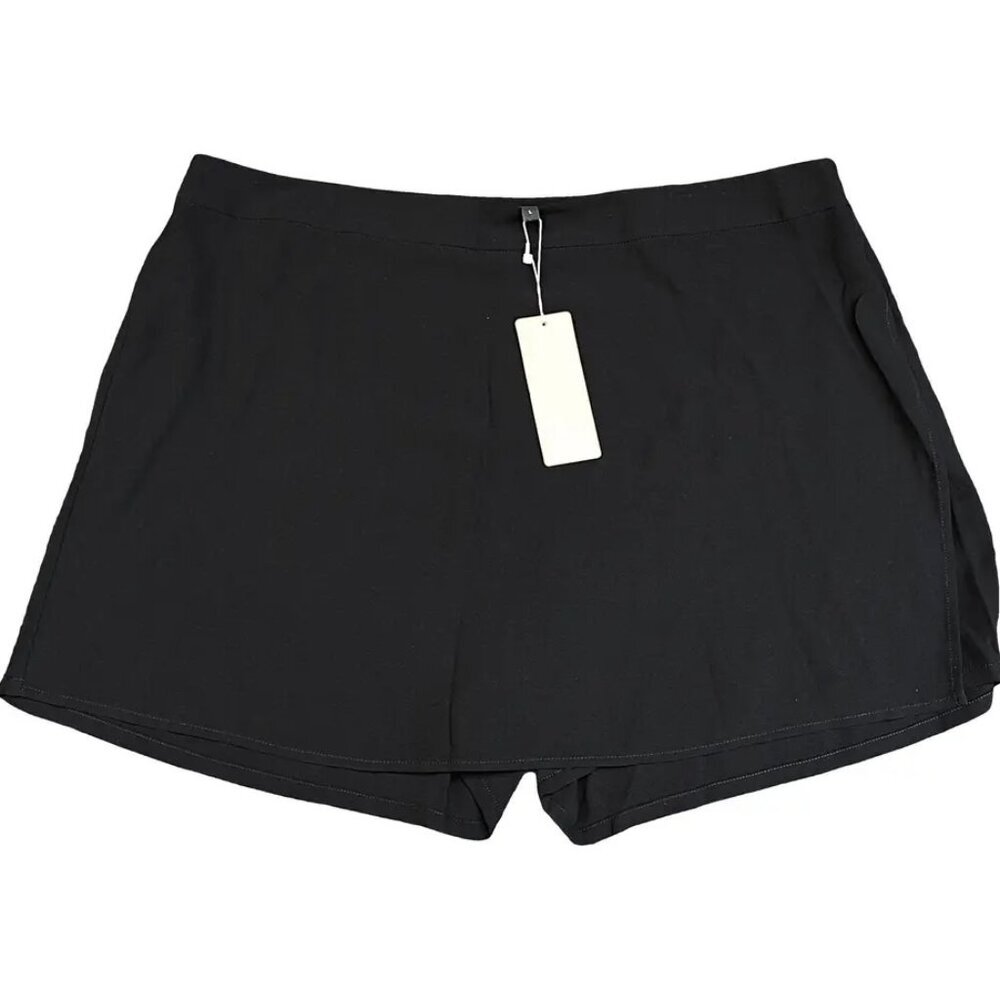 New W/Tags - Eileen Fisher Silk Georgette Crepe Skirt Shorts, Tap Pants - Large